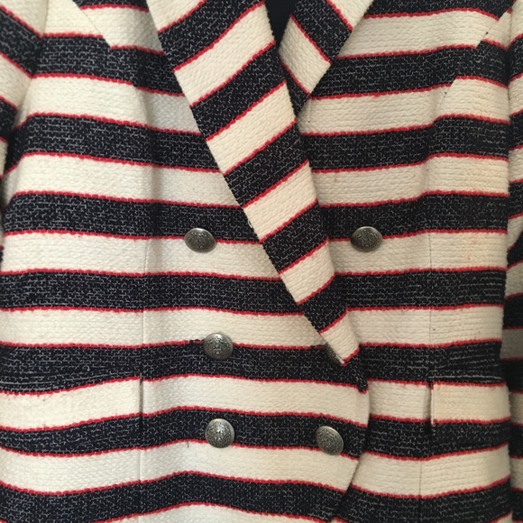 Striped double breasted blazer - Picture 5 of 14